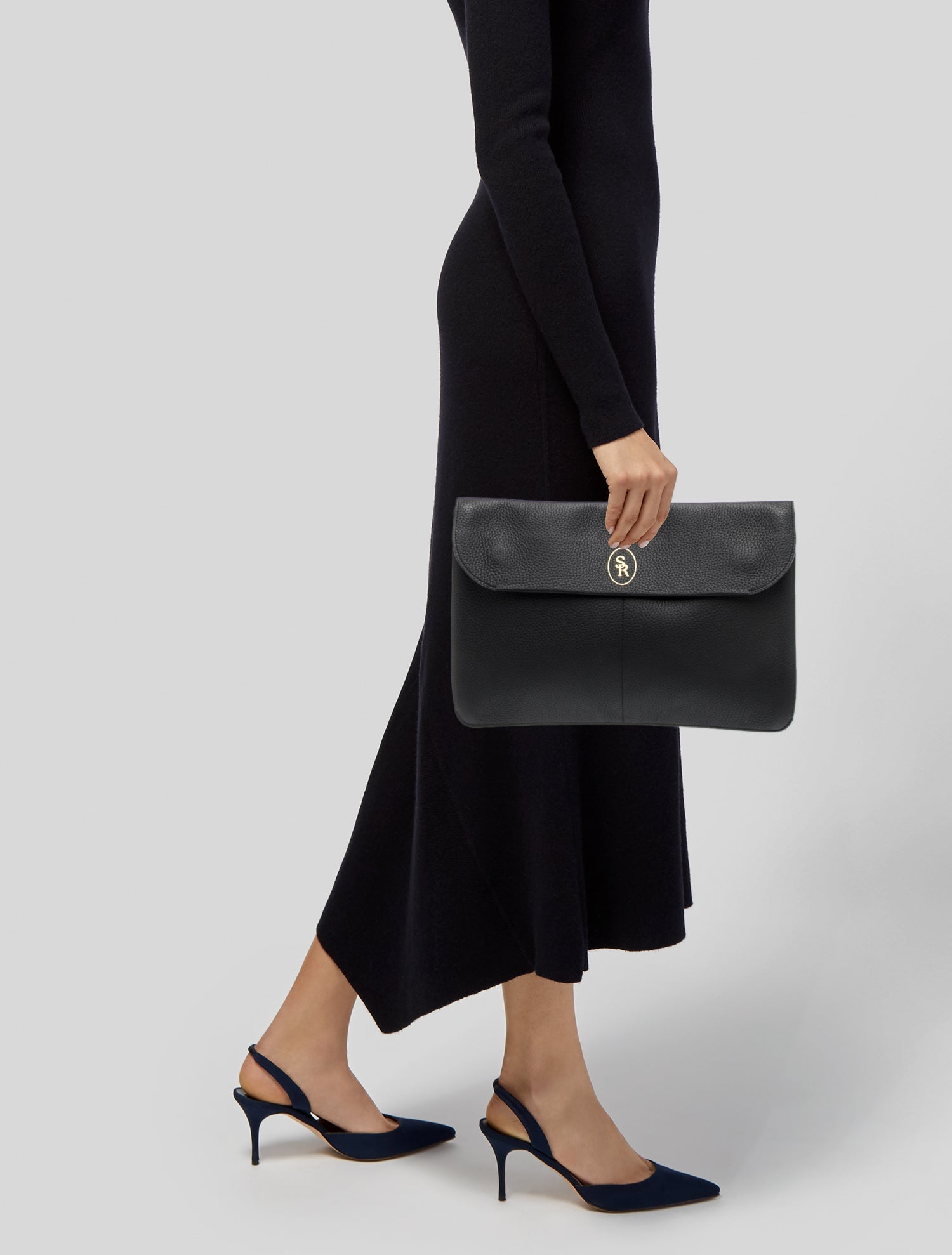 Cuyana Leather Clutch