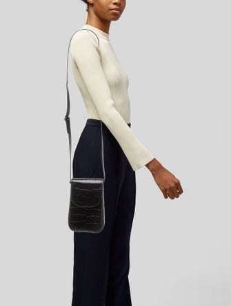 Cuyana Embossed Leather Crossbody Bag