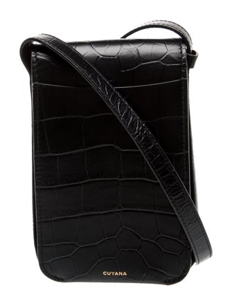 Cuyana Embossed Leather Crossbody Bag
