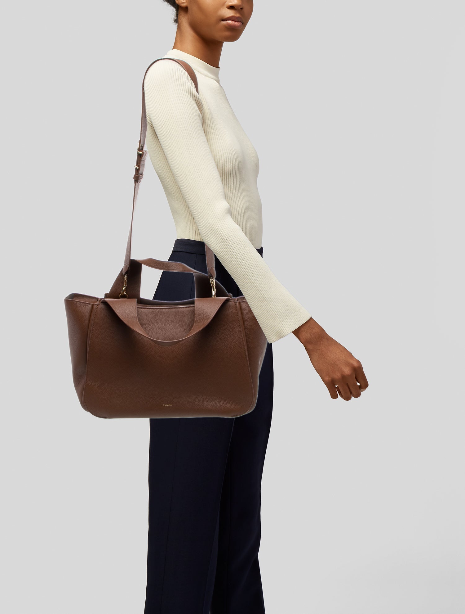 Cuyana Leather Top Handle Bag