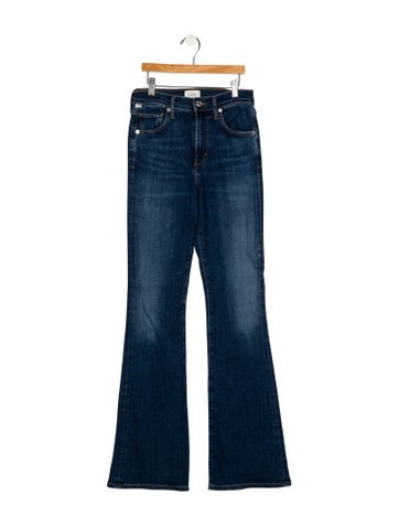 Pre-owned Citizen Of Humanity Mid-rise Flared Jeans In Blue