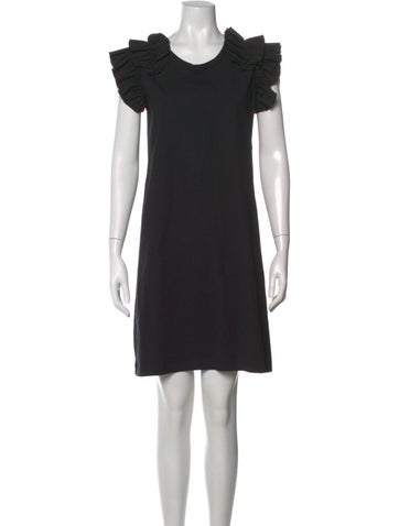 Pre-owned D Exterior Crew Neck Knee-length Dress In Black