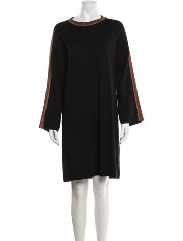 Pre-owned D Exterior Wool Knee-length Dress In Black