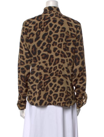 Day Birger et Mikkelsen Animal Print Long Sleeve Button-Up Top