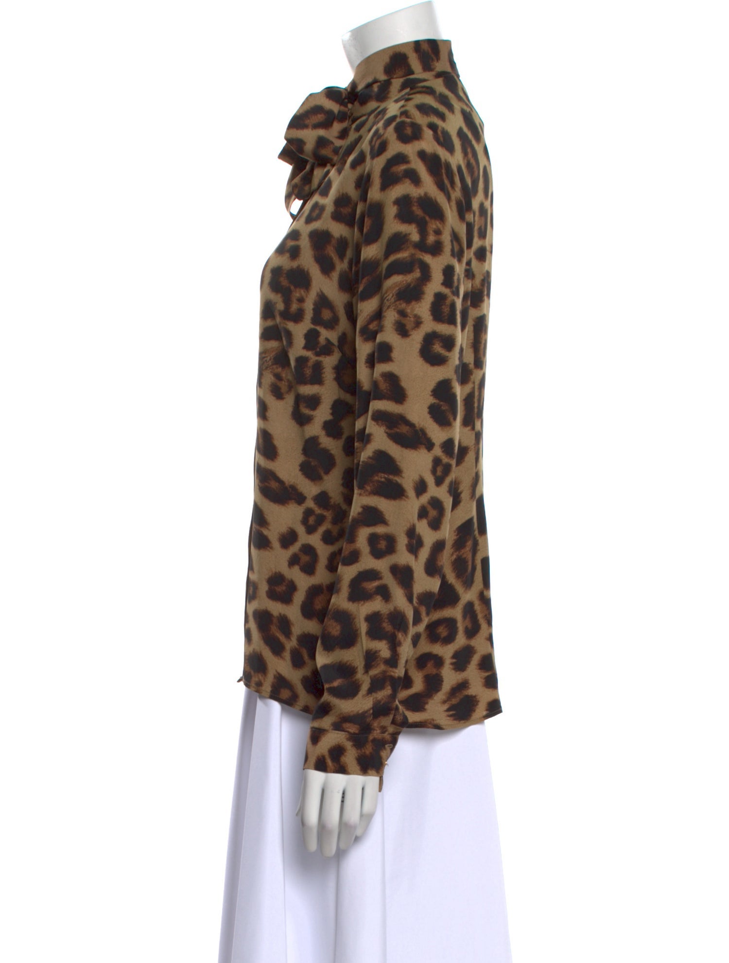 Day Birger et Mikkelsen Animal Print Mock Neck Blouse