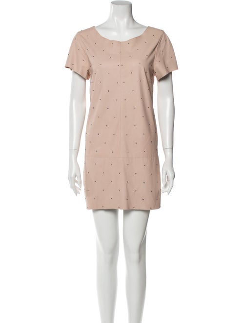DROMe Leather Mini Dress Pink