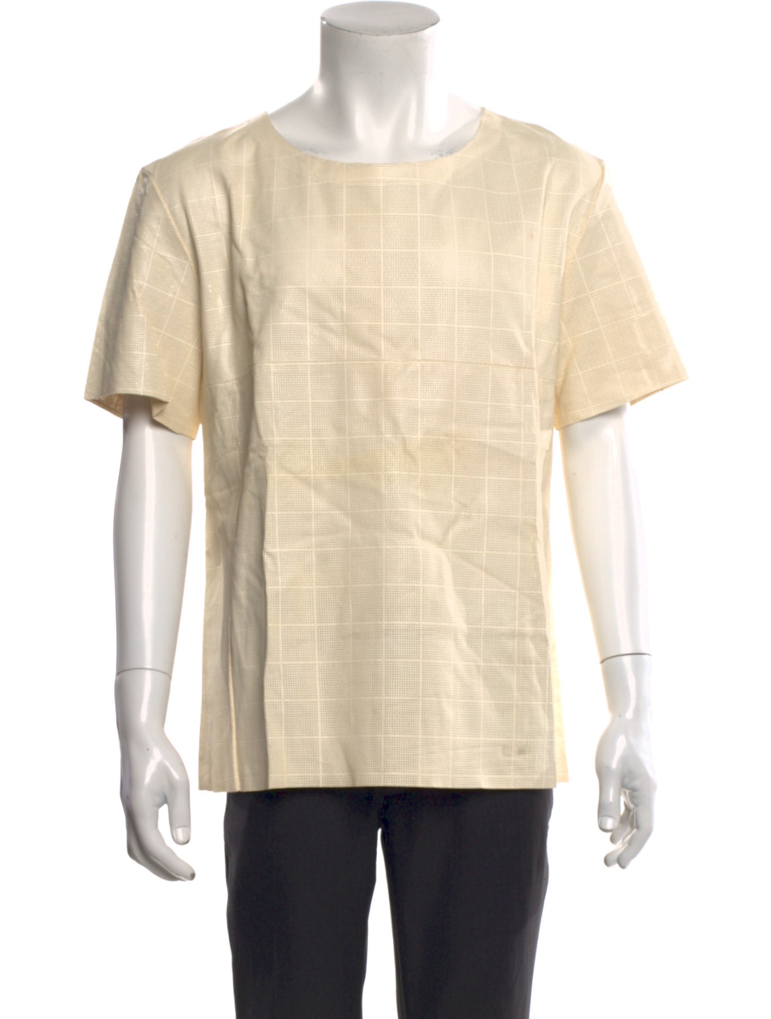 DROMe Leather Scoop Neck T-Shirt