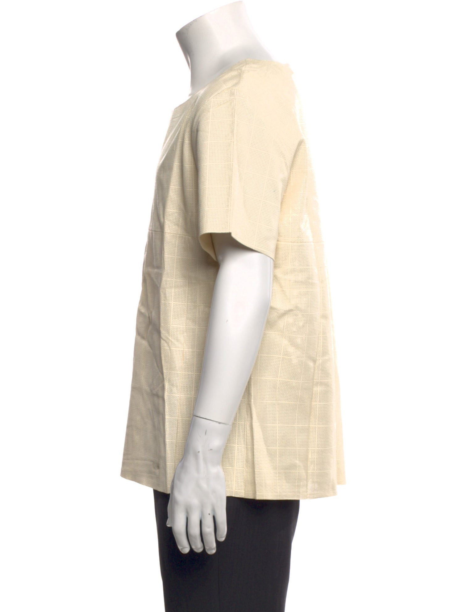 DROMe Leather Scoop Neck T-Shirt