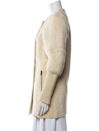DROMe Leather Faux Fur Coat