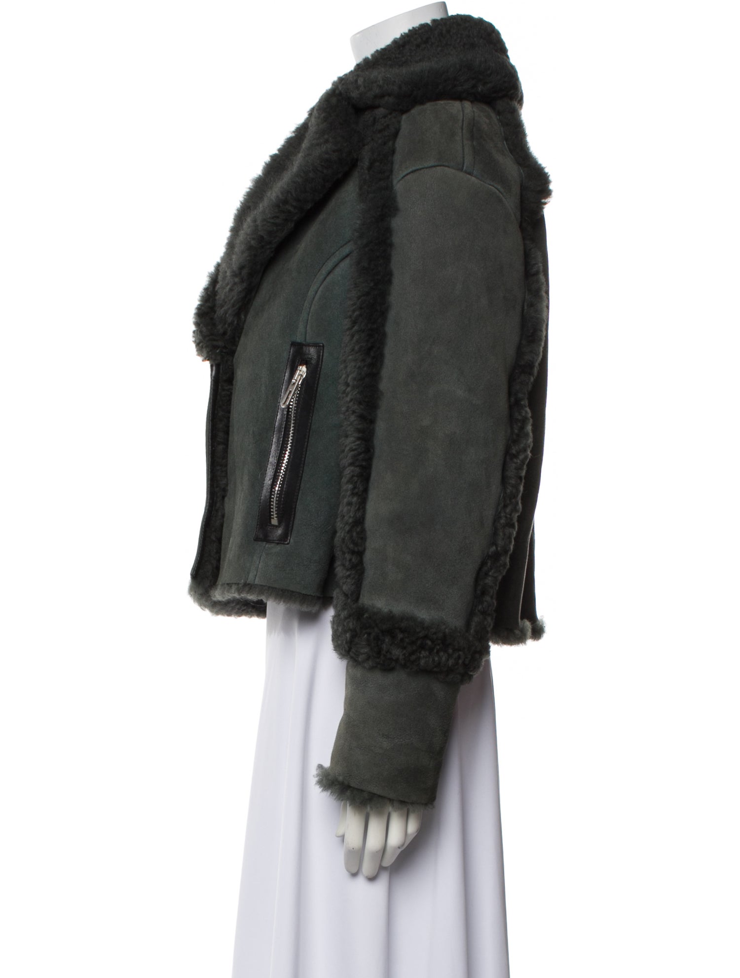 DROMe Lamb Leather Faux Fur Jacket