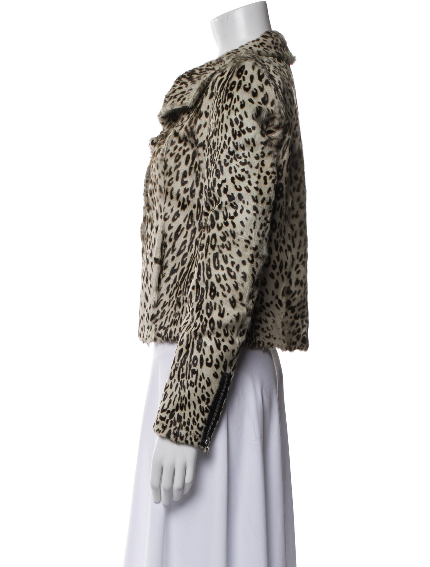 DROMe Goat Leather Animal Print Evening Jacket