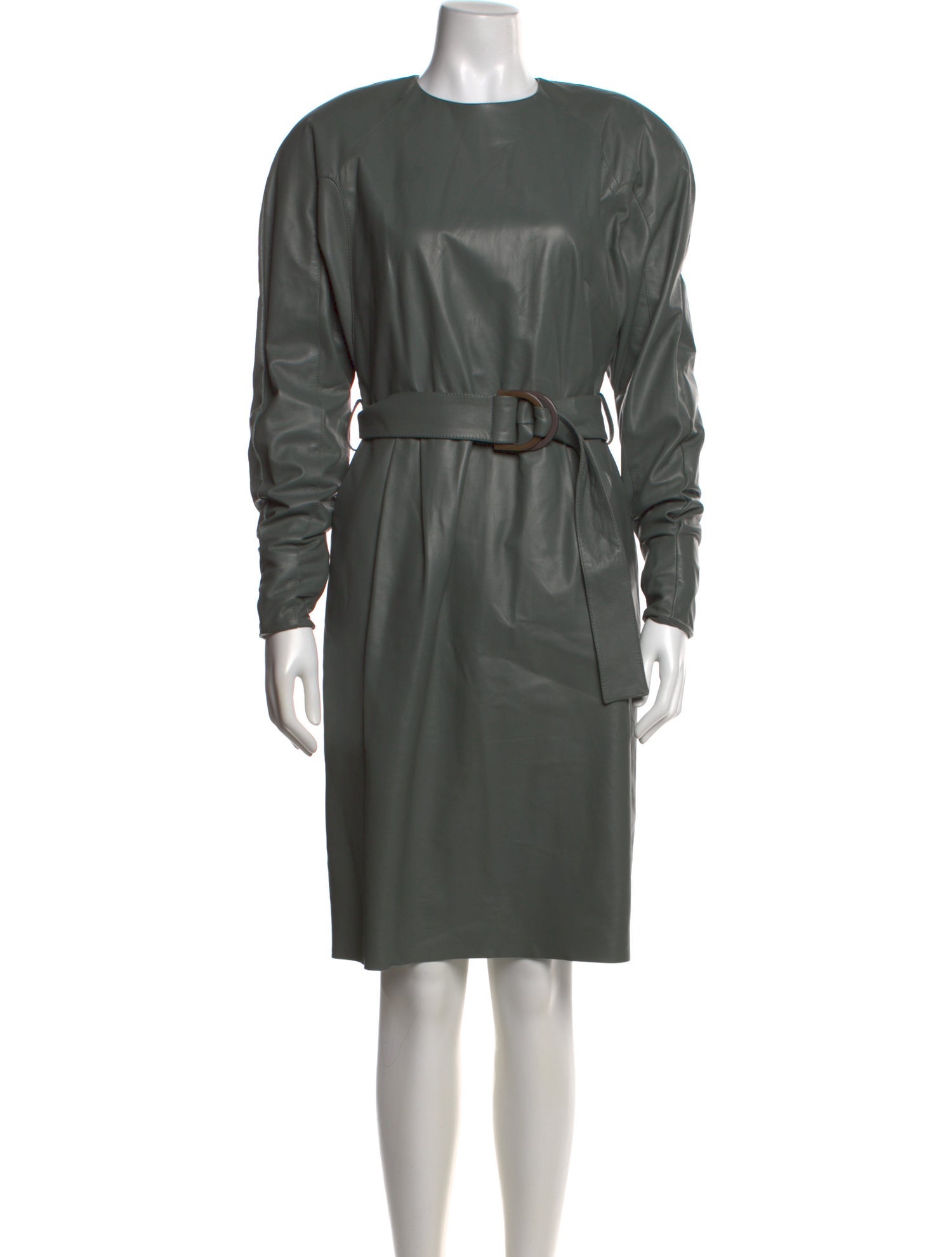 DROMe Lamb Leather Knee-Length Dress