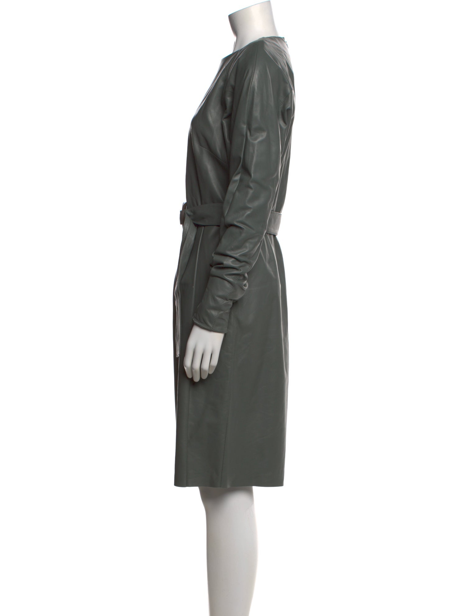 DROMe Lamb Leather Knee-Length Dress