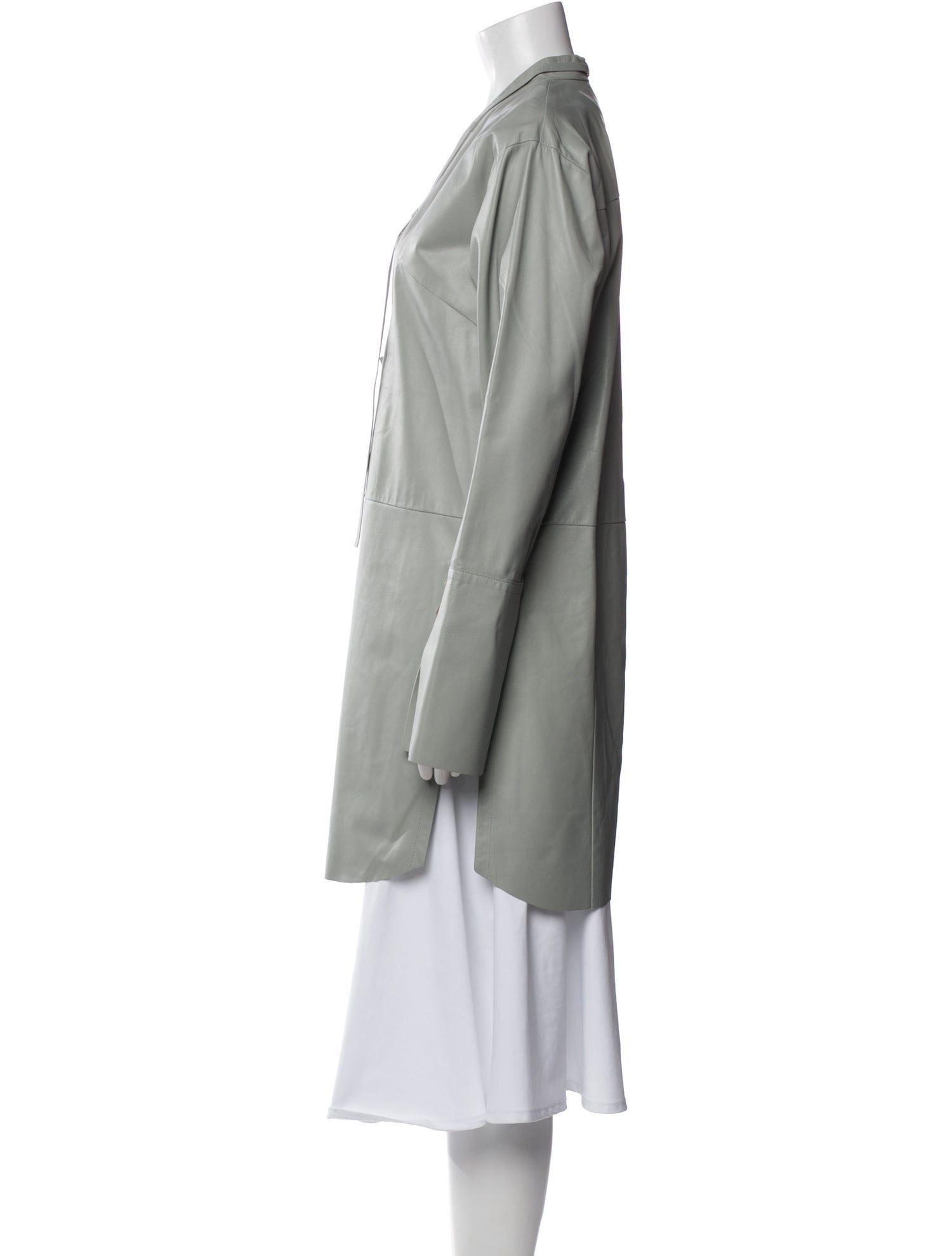 DROMe Lamb Leather Trench Coat