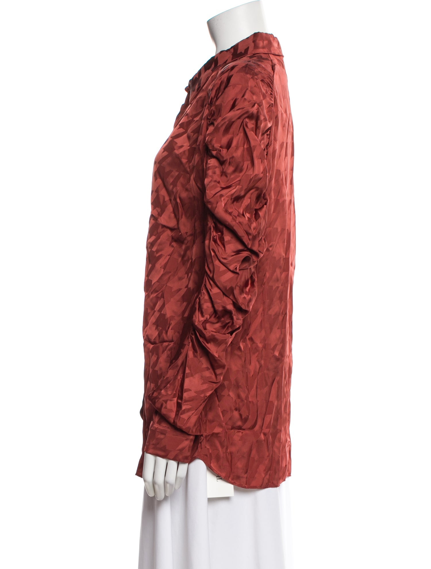 DROMe Patterned Long Sleeve Blouse