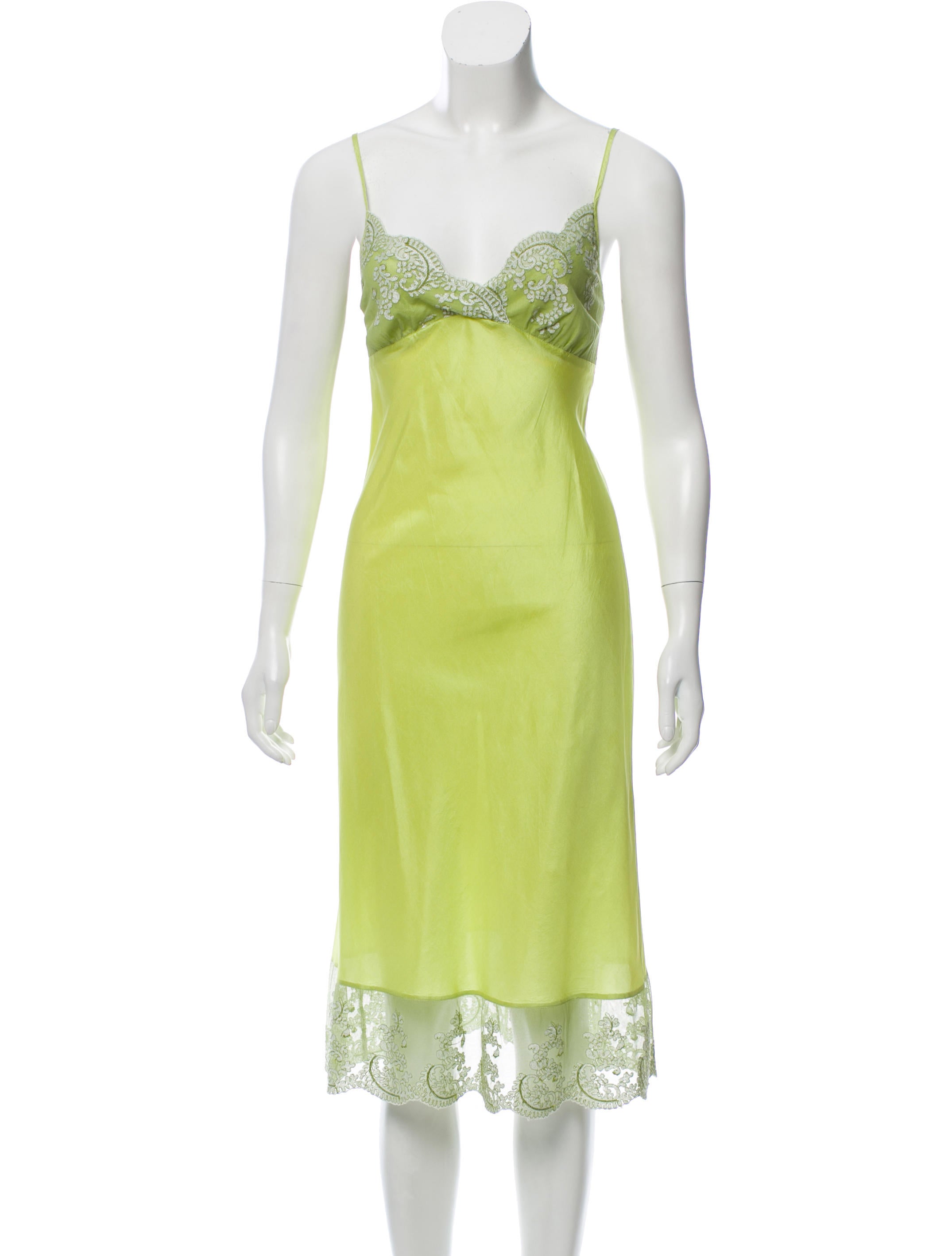 dosa silk dress Dosa Silk Slip Dress - Green Hosiery, Accessories - WD820155