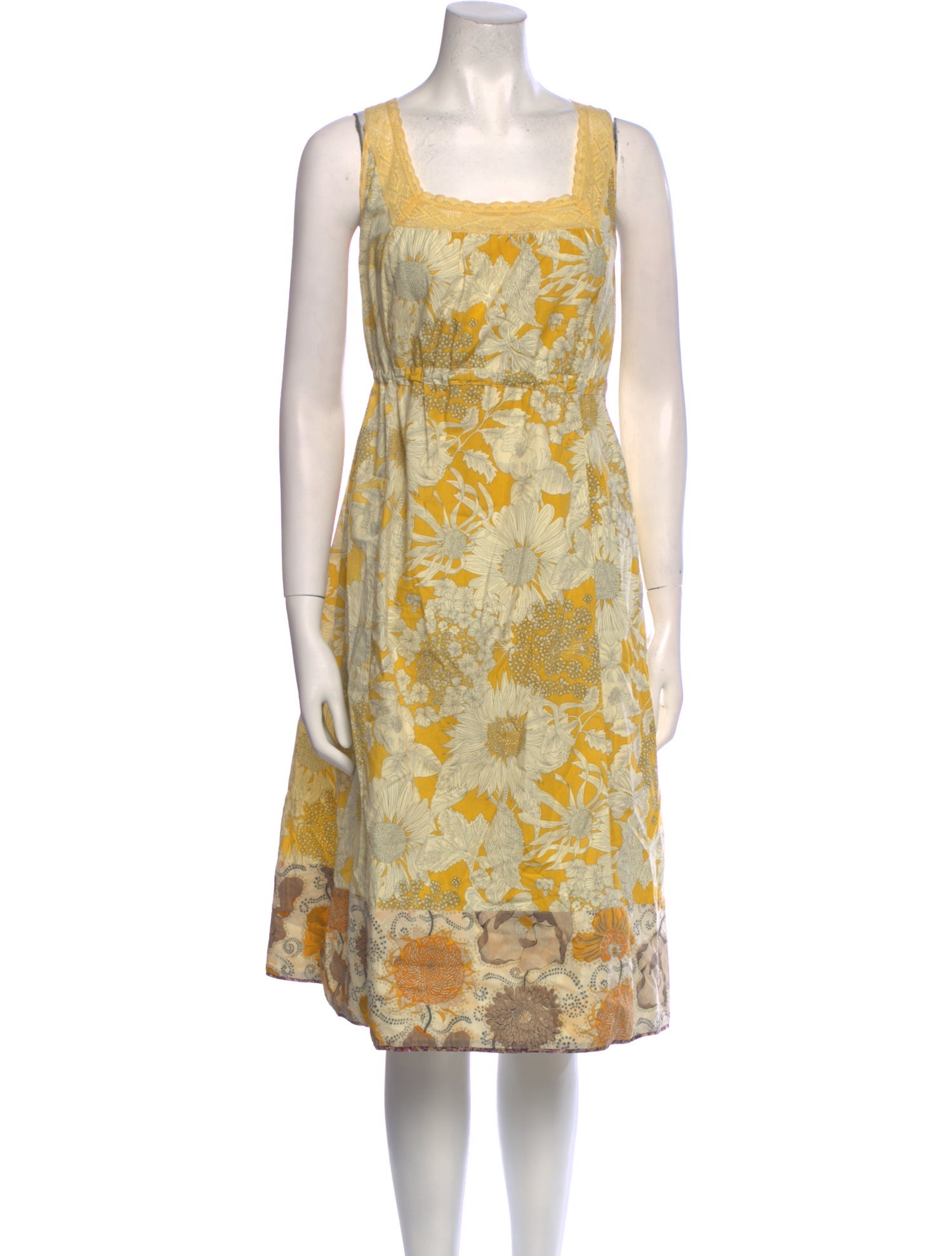 Dosa Floral Print Midi Length Dress