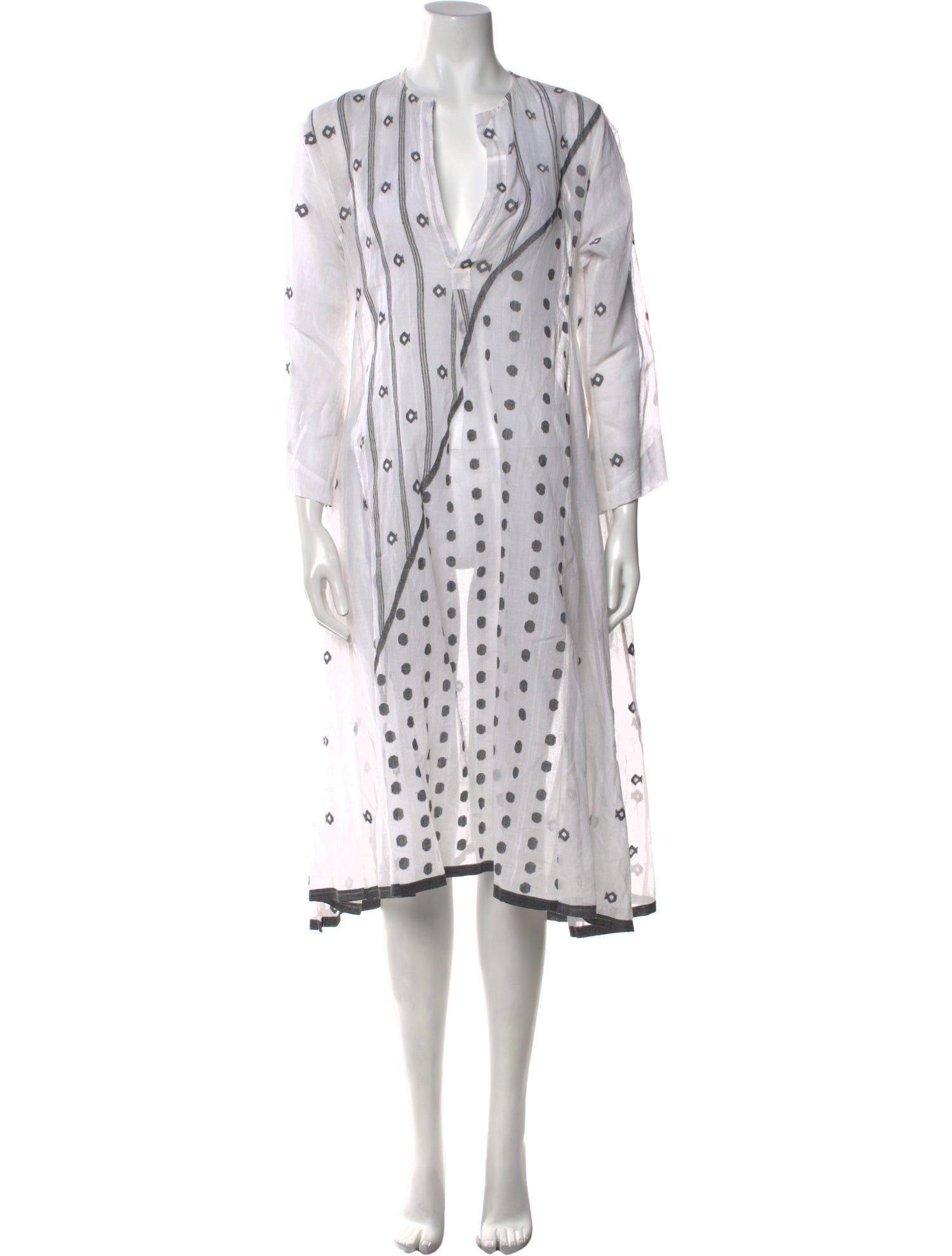 Dosa Polka Dot Print Midi Length Dress