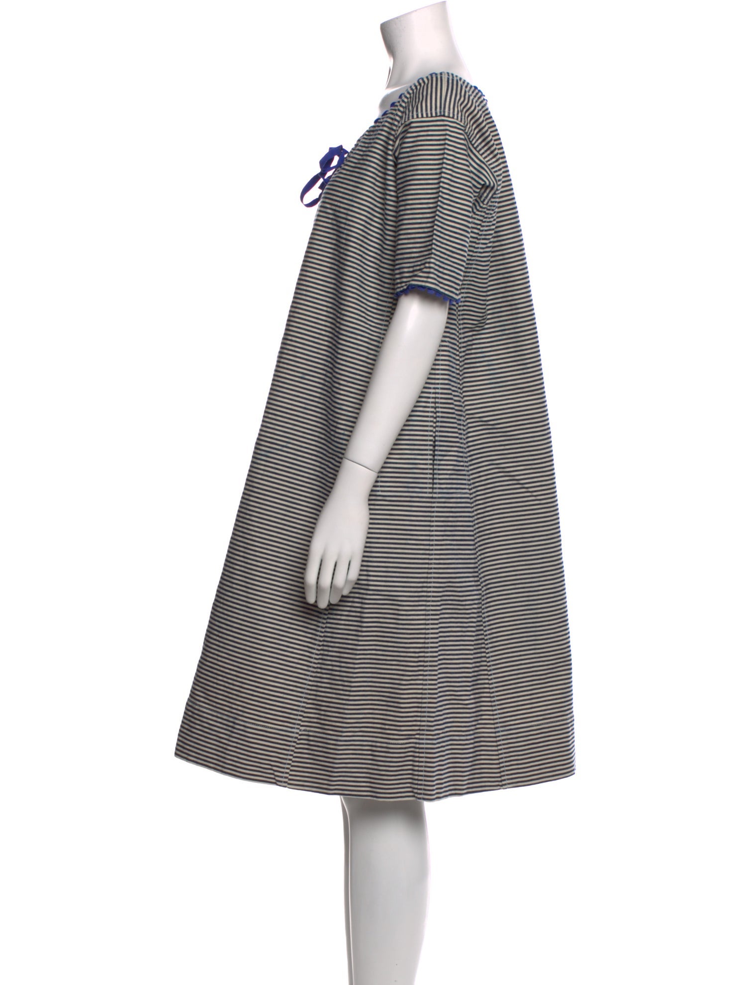 Dosa Striped Knee-Length Dress