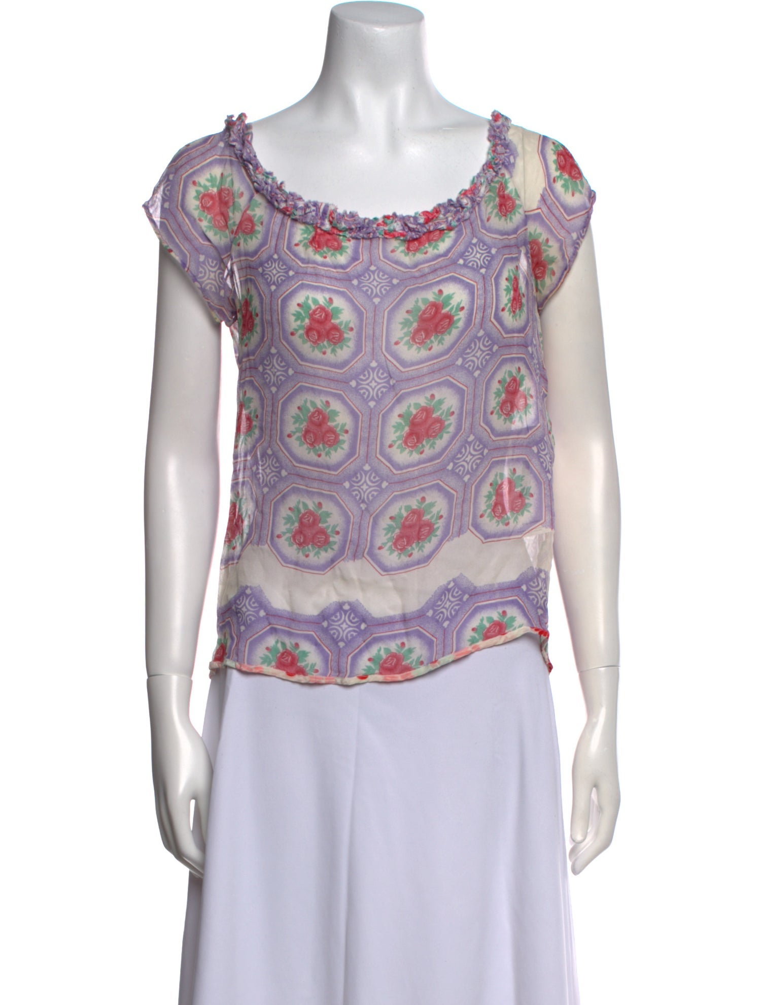 Dosa Silk Floral Print Blouse