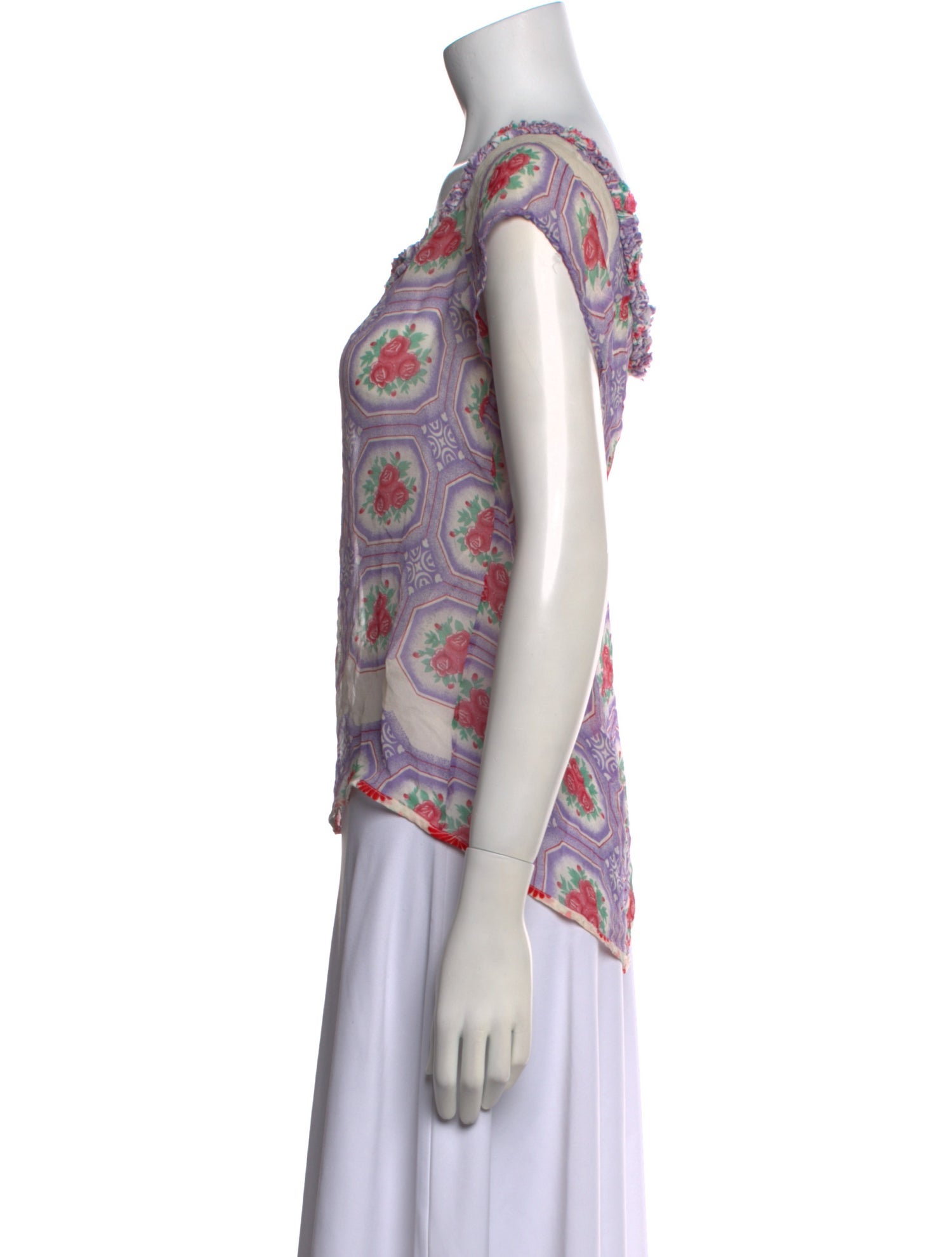 Dosa Silk Floral Print Blouse