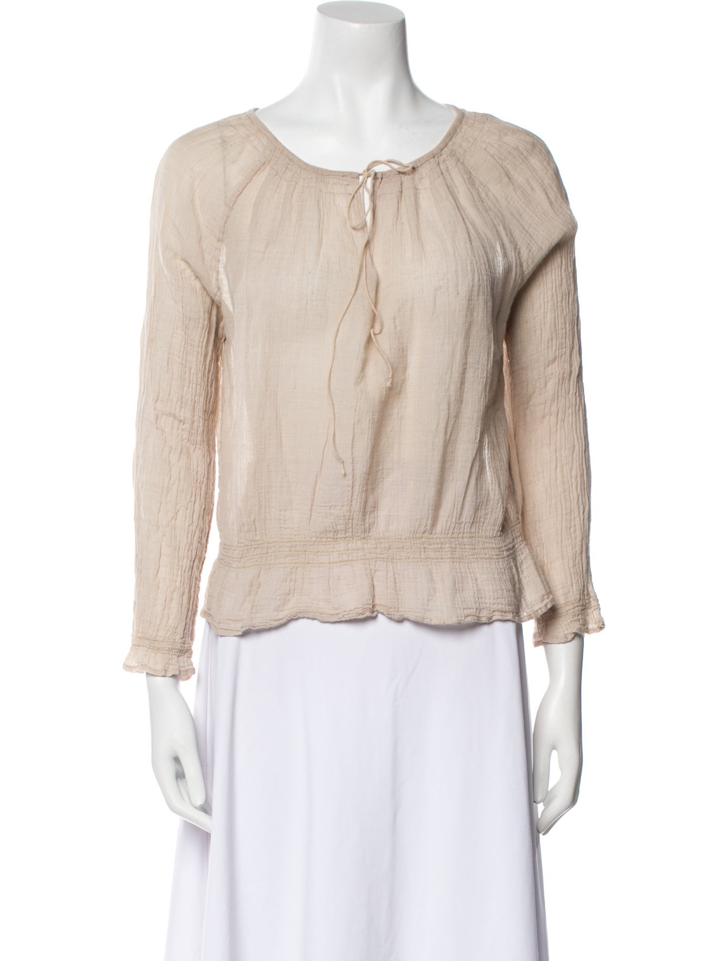 Dosa Scoop Neck Three-Quarter Sleeve Blouse