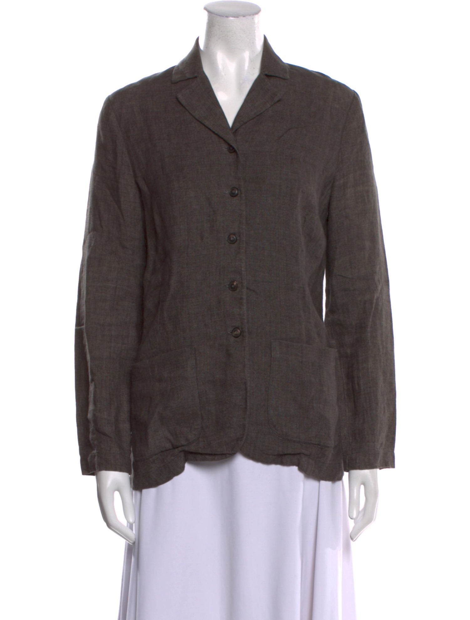 Dosa Linen Long Sleeve Button-Up Top