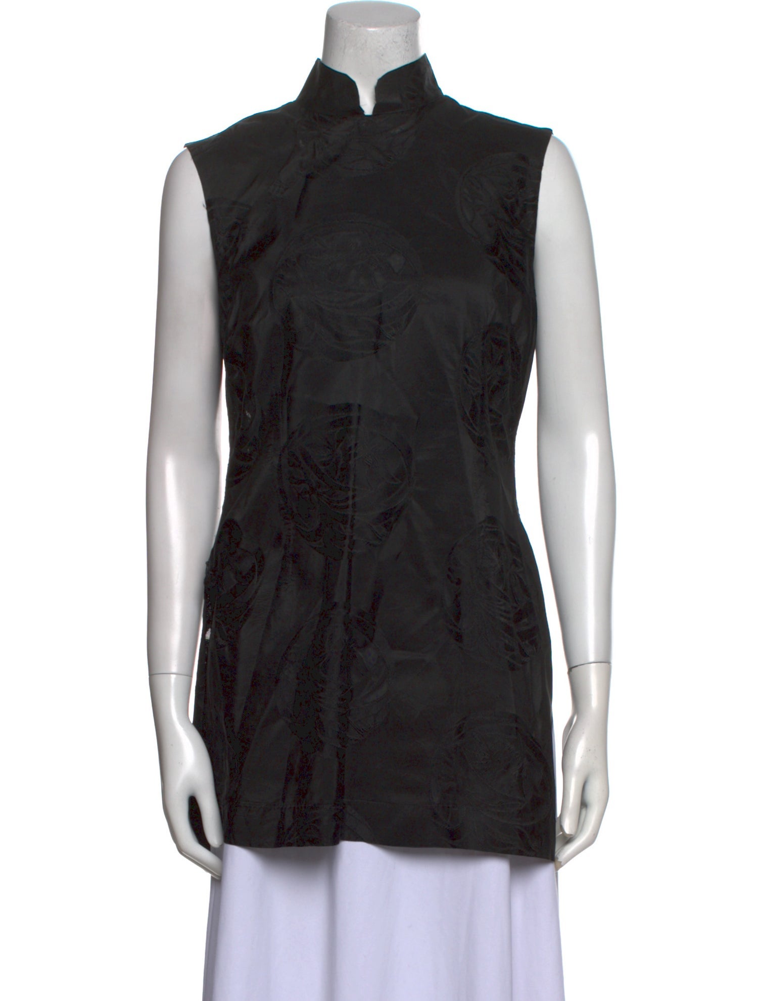 Dosa Silk Mock Neck Top