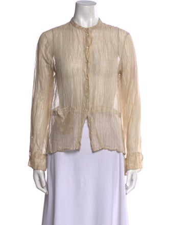 Dosa Mock Neck Long Sleeve Blouse