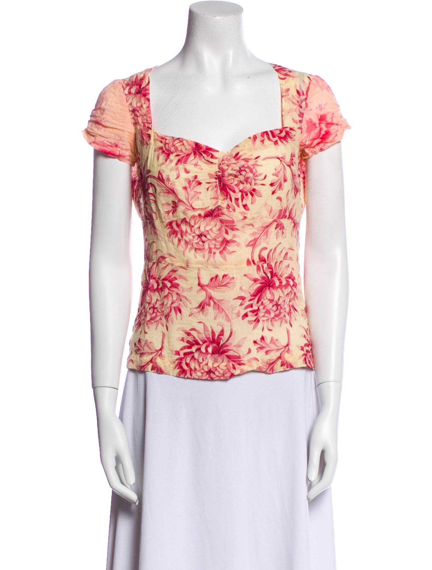 Dosa Floral Print Square Neckline Blouse