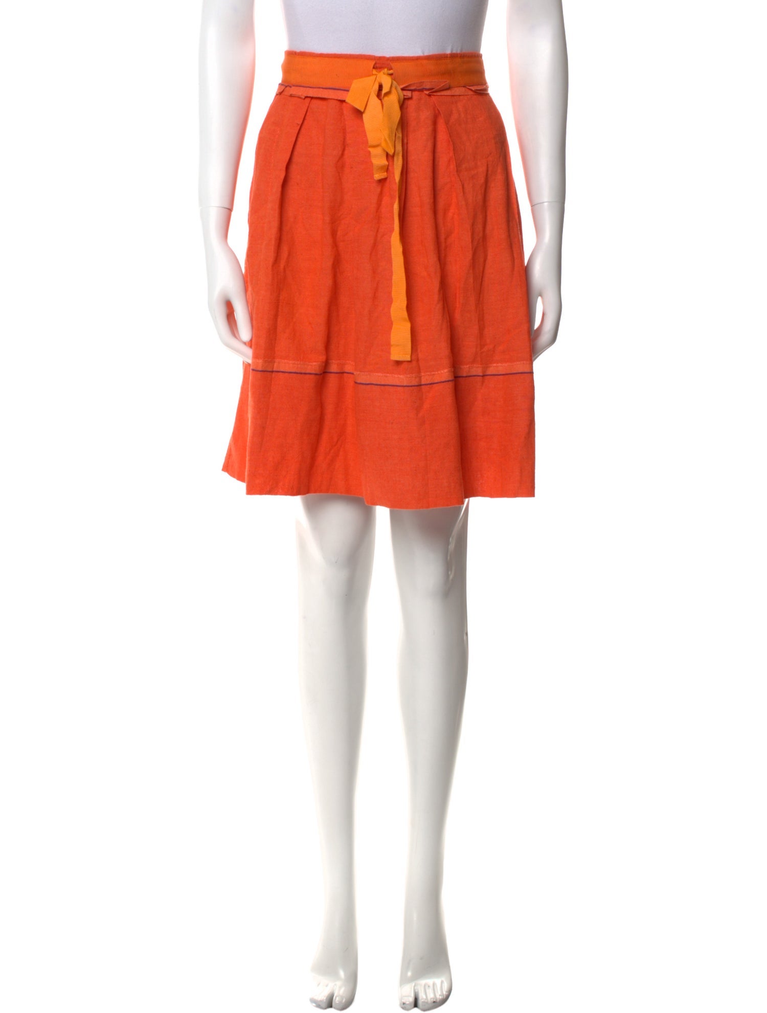 Dosa Pleated Accents Knee-Length Skirt