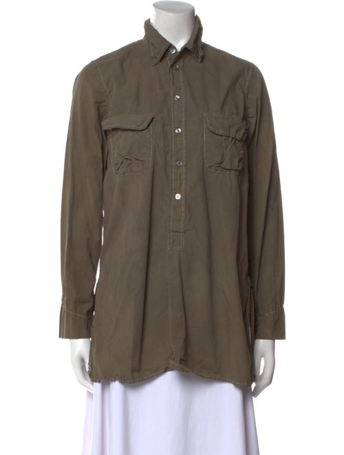 Dosa Long Sleeve Button-Up Top