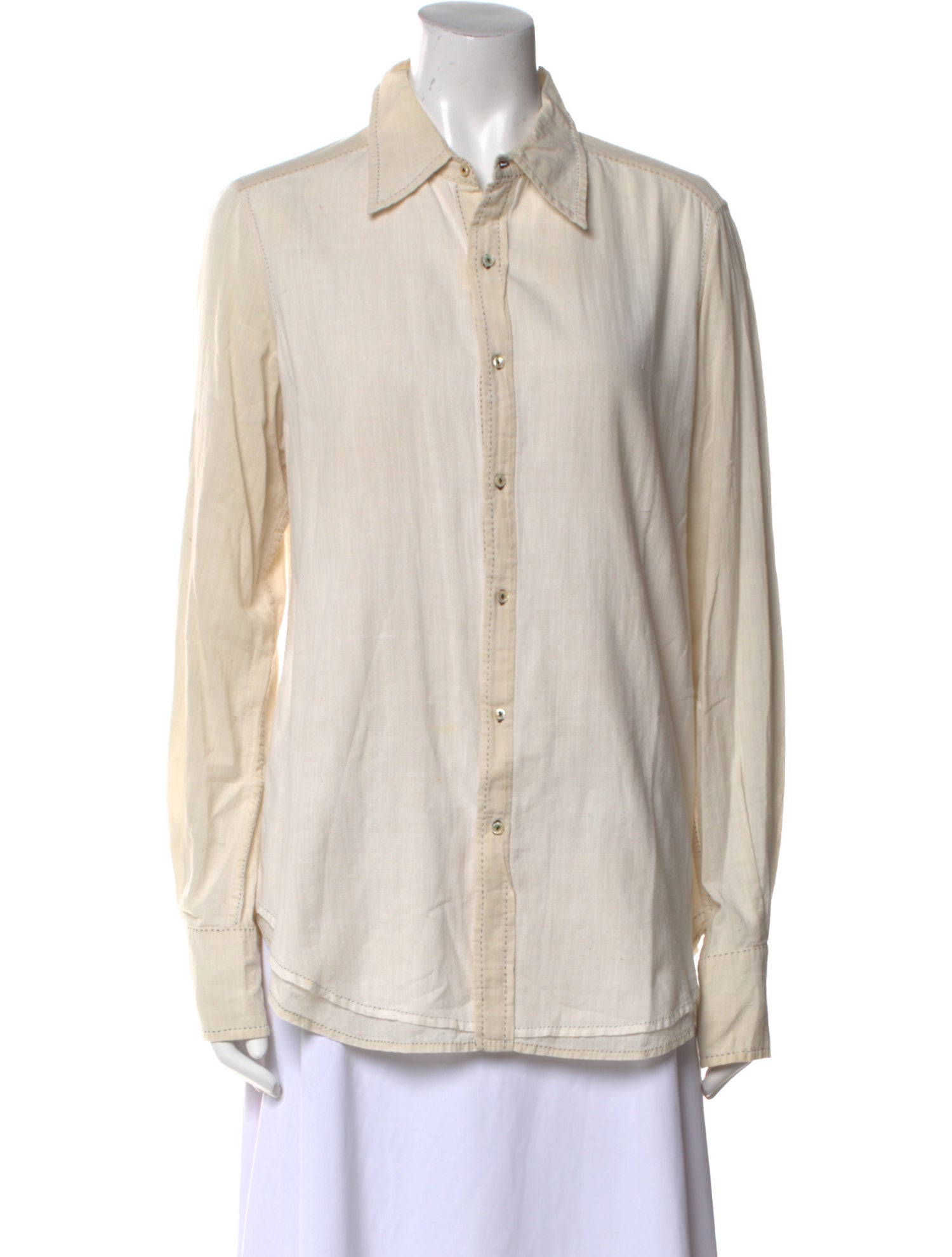 Dosa Long Sleeve Button-Up Top