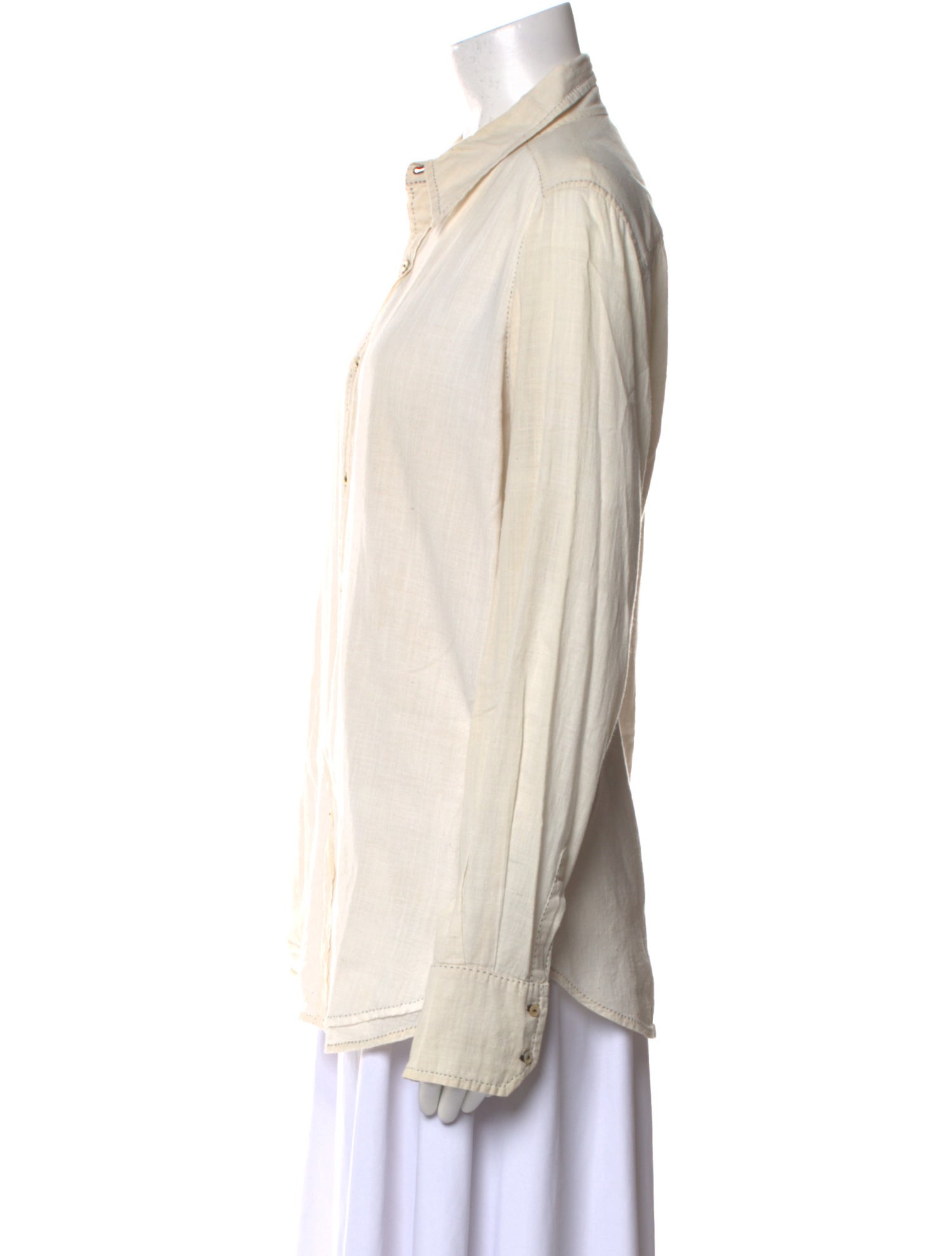 Dosa Long Sleeve Button-Up Top