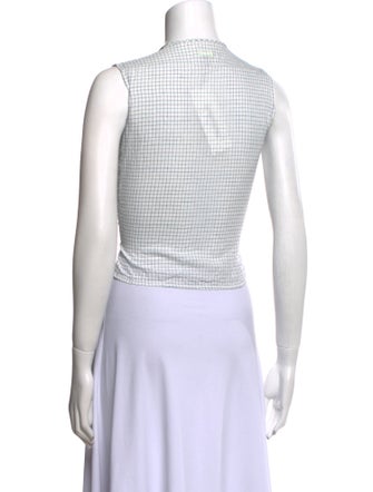 Dosa Plaid Print V-Neck Crop Top