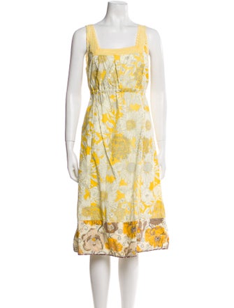 Dosa Floral Print Midi Length Dress