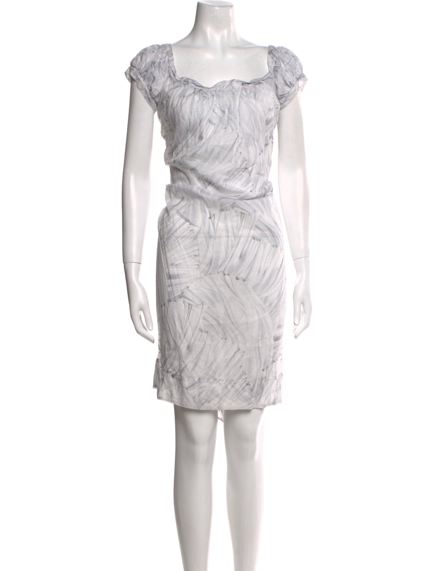 Dosa Square Neckline Knee-Length Dress