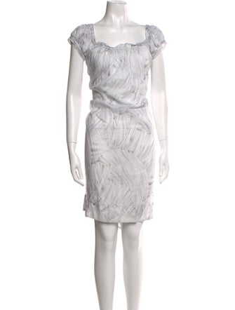 Dosa Square Neckline Knee-Length Dress