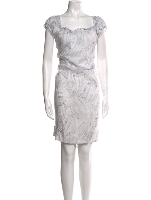 Dosa Square Neckline Knee-Length Dress