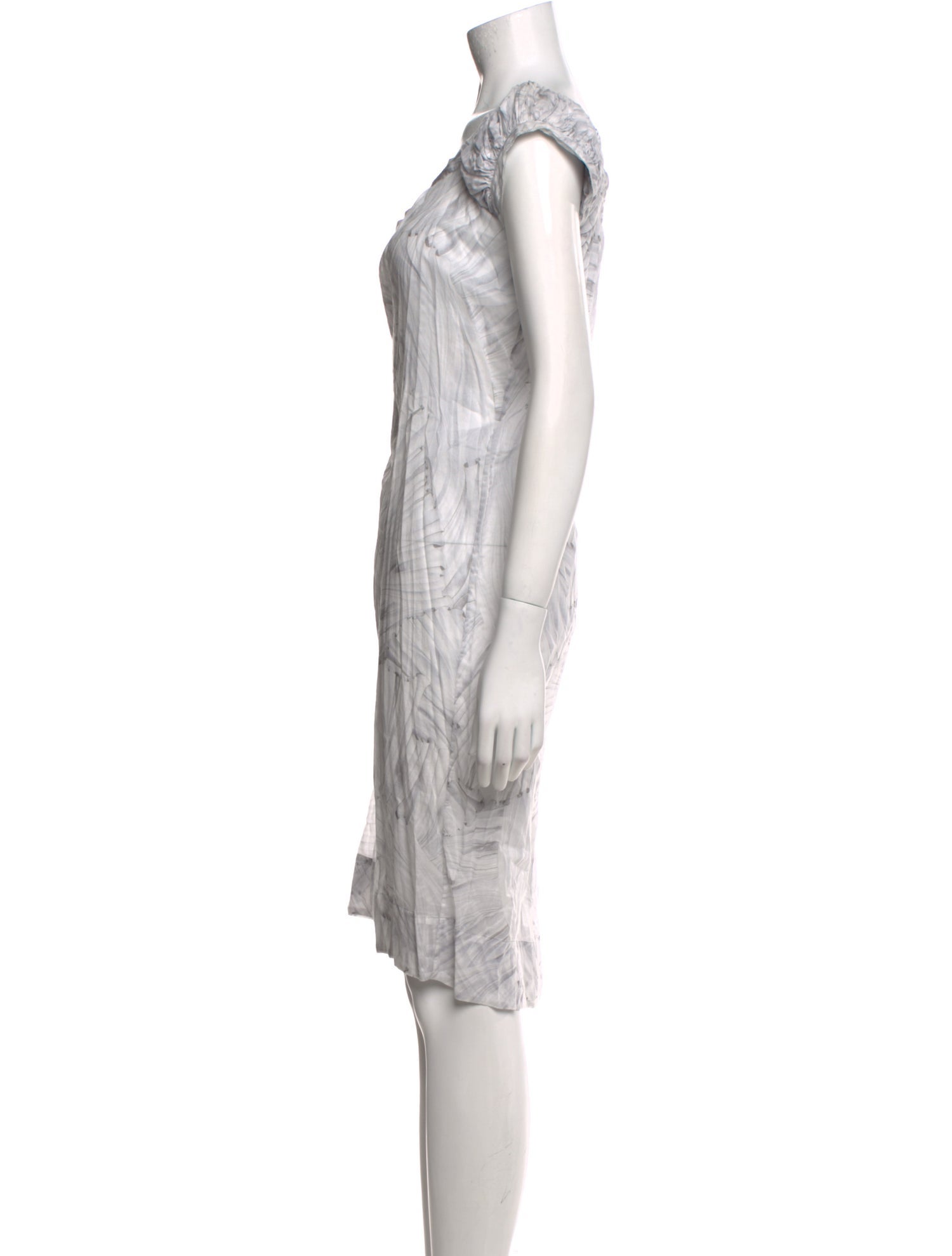 Dosa Square Neckline Knee-Length Dress