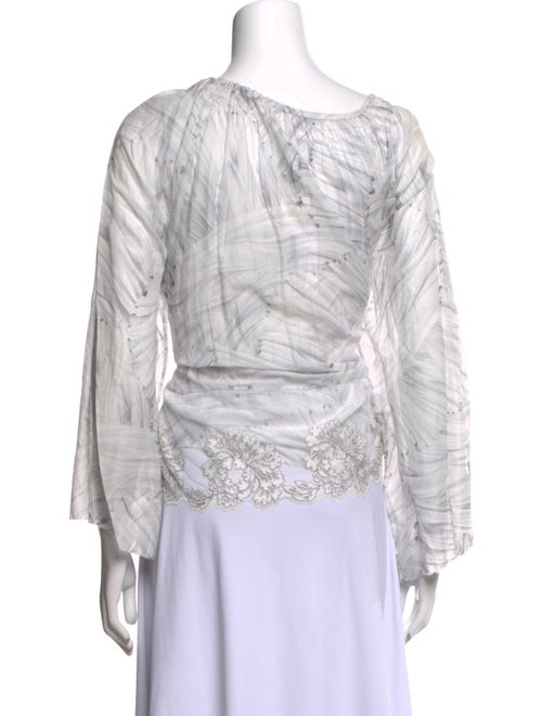 Dosa Printed Bateau Neckline Blouse