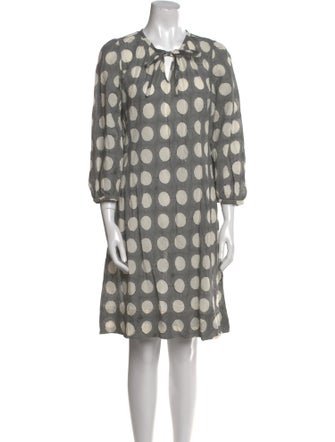 Dosa Polka Dot Print Knee-Length Dress