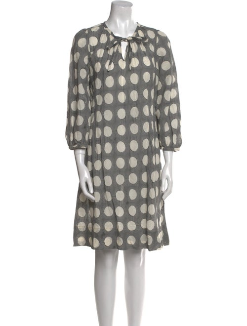 Dosa Polka Dot Print Knee-Length Dress