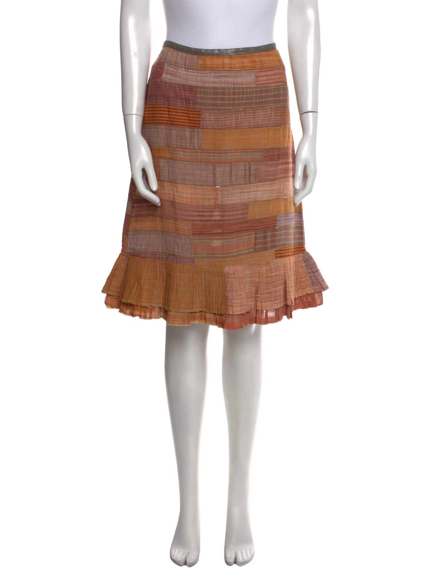 Dosa Striped Knee-Length Skirt