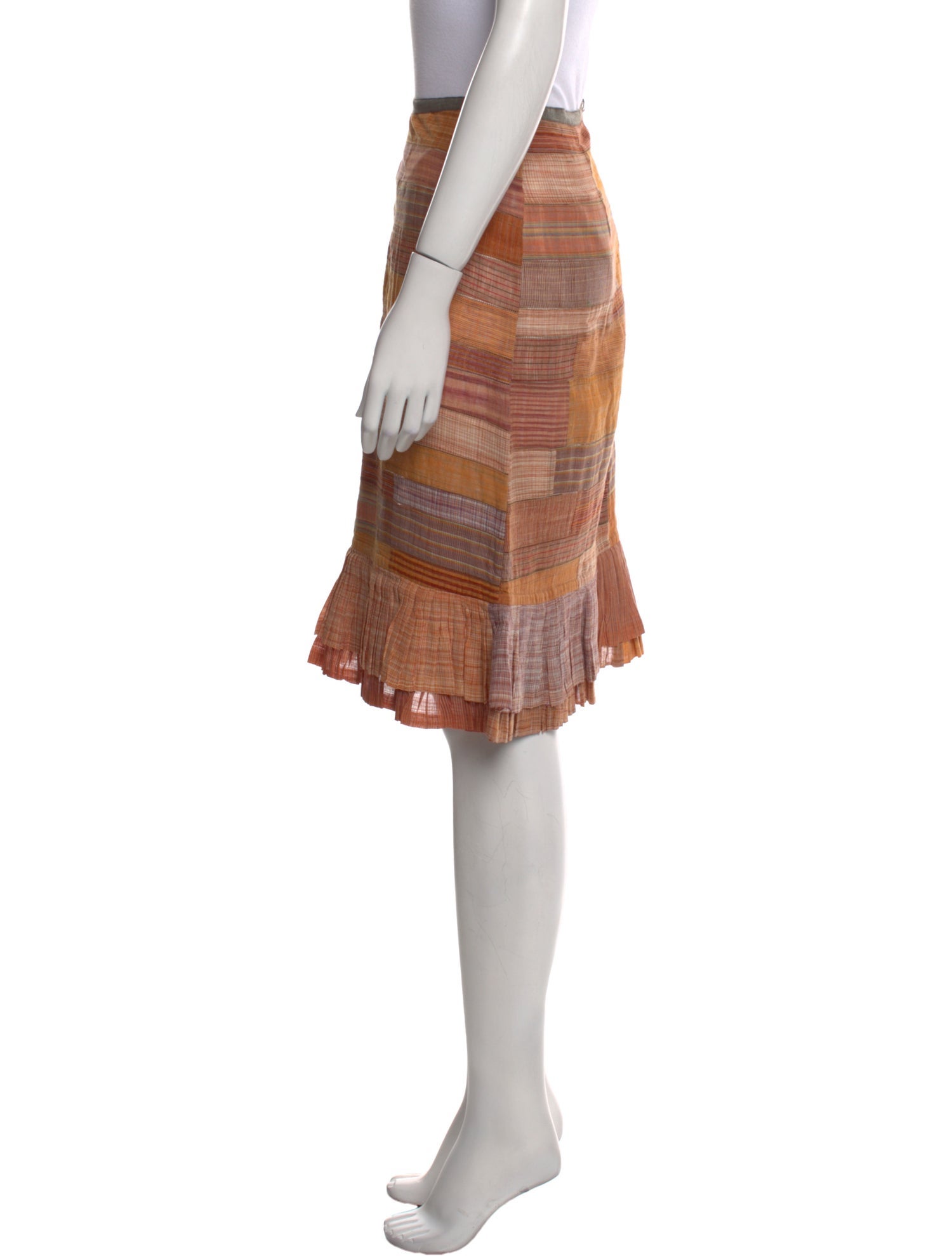 Dosa Striped Knee-Length Skirt