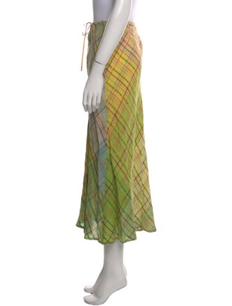 Dosa Linen Midi Length Skirt