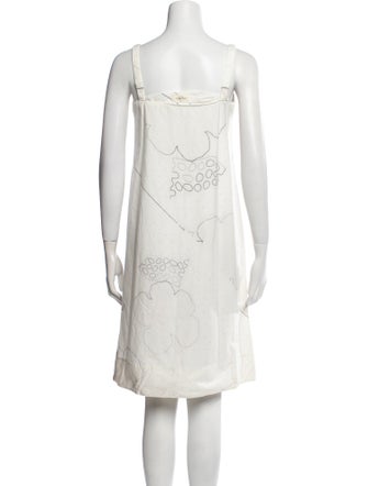 Dosa Square Neckline Knee-Length Dress