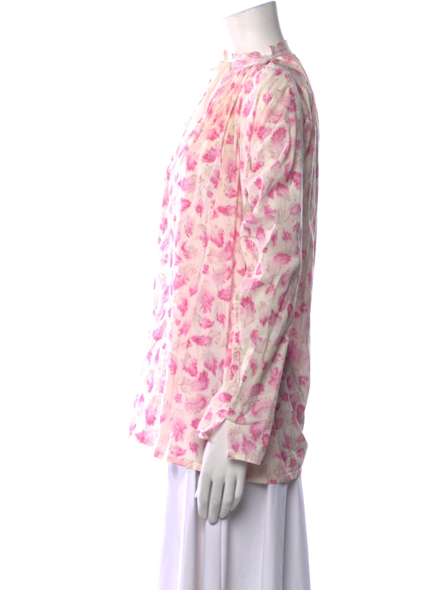 Dosa Printed Tie Neck Blouse