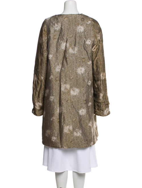 Dosa Silk Floral Print Coat