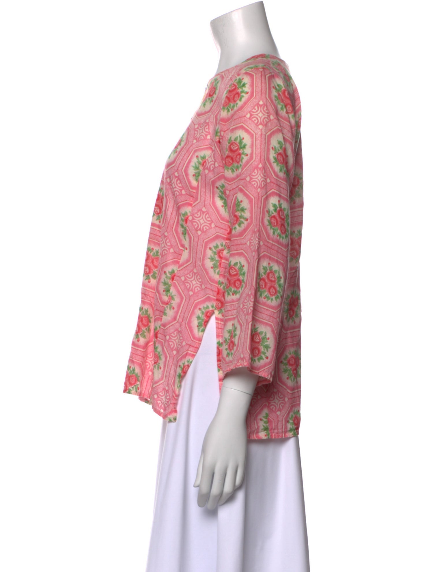 Dosa Floral Print Crew Neck Blouse